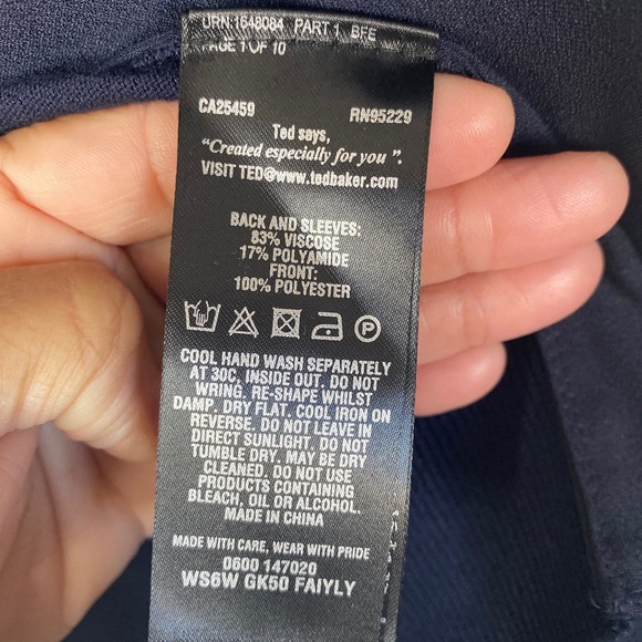 Ted Baker Faiyly Open Front Black Cardigan Blazer Size 2 - Picture 6 of 7